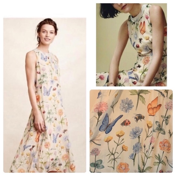 Anthropologie Dresses & Skirts - Anthropologie butterfly garden midi dress